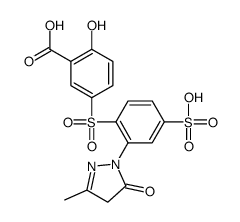5-[[2-(4,5-dihydro-3-methyl-5-oxo-1H-pyrazol-1-yl)-4-sulphophenyl]sulphonyl]salicylic acid结构式