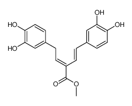 (Z)-4-(3,4-Dihydroxy-phenyl)-2-[(E)-2-(3,4-dihydroxy-phenyl)-vinyl]-but-2-enoic acid methyl ester Structure