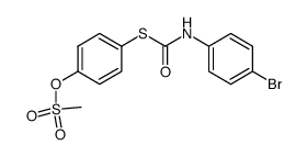 Methanesulfonic acid 4-(4-bromo-phenylcarbamoylsulfanyl)-phenyl ester结构式