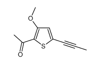 1-(3-methoxy-5-prop-1-ynylthiophen-2-yl)ethanone结构式