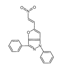 5-(2-nitroethenyl)-1,3-diphenylfuro[3,2-c]pyrazole结构式