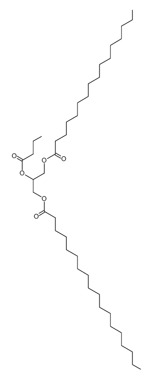 2-butyryloxy-1-palmitoyloxy-3-stearoyloxy-propane Structure