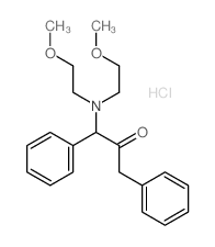 1-(bis(2-methoxyethyl)amino)-1,3-diphenyl-propan-2-one结构式