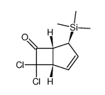 7,7-dichloro-4β-trimethylsilylbicyclo[3.2.0]hept-2-en-6-one结构式