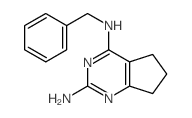 N-benzyl-2,4-diazabicyclo[4.3.0]nona-2,4,10-triene-3,5-diamine structure