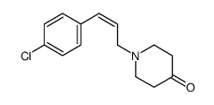 1-[3-(4-chlorophenyl)prop-2-enyl]piperidin-4-one Structure