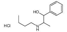 butyl-(1-hydroxy-1-phenylpropan-2-yl)azanium,chloride Structure