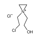 2-[1-(2-chloroethyl)aziridin-1-ium-1-yl]ethanol,chloride Structure