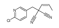 2-[(6-chloropyridin-3-yl)methyl]-2-prop-1-enylpropanedinitrile结构式
