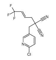 2-[(6-chloropyridin-3-yl)methyl]-2-(4,4,4-trifluorobut-2-enyl)propanedinitrile Structure