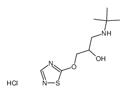 1-tert-butylamino-3-[1,2,4]thiadiazol-5-yloxy-propan-2-ol, monohydrochloride Structure