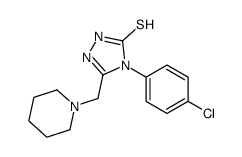 4-(4-氯苯基)-5-(1-甲基哌啶)-4H-1,2,4-噻唑-3-硫醇结构式