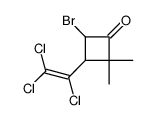 4-bromo-2,2-dimethyl-3-(1,2,2-trichloroethenyl)cyclobutan-1-one Structure