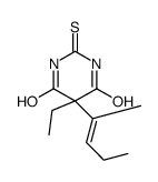 5-Ethyl-2,3-dihydro-5-(1-methyl-1-butenyl)-2-thioxo-4,6(1H,5H)-pyrimidinedione结构式