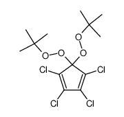 5,5-Bis-tert-butylperoxy-1,2,3,4-tetrachloro-cyclopenta-1,3-diene Structure