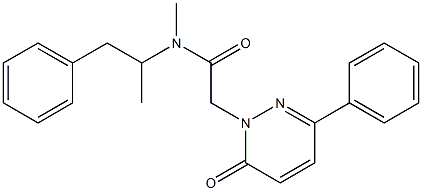 (+)-N-Methyl-N-(α-methylphenethyl)-6-oxo-3-phenyl-1(6H)-pyridazineacetamide结构式