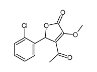 3-acetyl-2-(2-chlorophenyl)-4-methoxy-2H-furan-5-one结构式