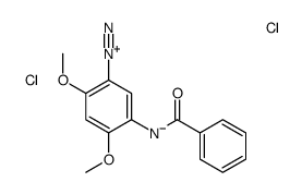 5-(benzoylamino)-2,4-dimethoxybenzenediazonium chloride hydrochloride Structure