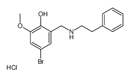 (5-bromo-2-hydroxy-3-methoxyphenyl)methyl-(2-phenylethyl)azanium,chloride结构式