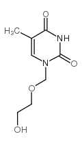 1-(2-hydroxyethoxy)methyl-5-methyluracil structure