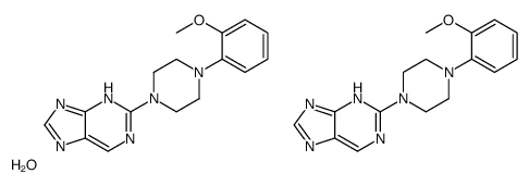 2-[4-(2-methoxyphenyl)piperazin-1-yl]-7H-purine,hydrate Structure