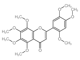 4H-1-Benzopyran-4-one,5,6,7,8-tetramethoxy- 2-(2,4,5-trimethoxyphenyl)- structure