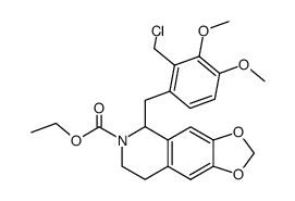 ethyl 1-(2-chloromethyl-3,4-dimethoxyphenylmethyl)-1,2,3,4-tetrahydro-6,7-methylenedioxyisoquinoline-2-carboxylate Structure