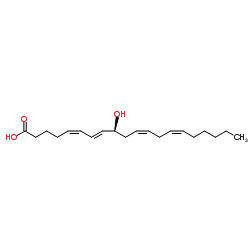 (Z,E,Z,Z)-9-hydroxyeicosa-5,7,11,14-tetraenoic acid Structure