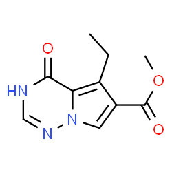 Pyrrolo[2,1-f][1,2,4]triazine-6-carboxylic acid, 5-ethyl-1,4-dihydro-4-oxo-, methyl ester (9CI)结构式