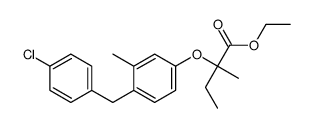 ethyl 2-[4-[(4-chlorophenyl)methyl]-3-methyl-phenoxy]-2-methyl-butanoa te Structure