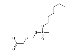 methyl 2-[[hexoxy(methyl)phosphoryl]sulfanylmethylsulfanyl]acetate Structure