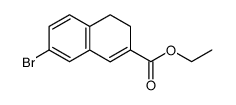 3,4-Dihydro-7-brom-2-naphthalincarbonsaeureethylester结构式