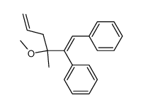 (E)-3-methyl-3-methoxy-1,2-diphenyl-1,5-hexadiene结构式