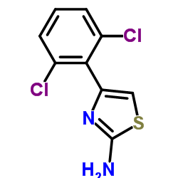 4-(2,6-二氯苯基)噻唑-2-胺结构式