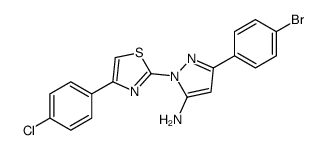 5-(4-bromophenyl)-2-[4-(4-chlorophenyl)-1,3-thiazol-2-yl]pyrazol-3-amine Structure