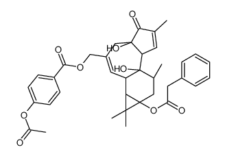 12-Deoxyphorbol-13-phenylacetate-20-(4-acetoxybenzoate) Structure