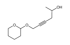 6-((tetrahydro-2H-pyran-2-yl)oxy)hex-4-yn-2-ol结构式