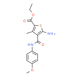 5-AMINO-4-(4-METHOXY-PHENYLCARBAMOYL)-3-METHYL-THIOPHENE-2-CARBOXYLIC ACID ETHYL ESTER picture