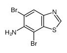 5,7-二溴苯并[d]噻唑-6-胺结构式