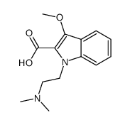 1-[2-(dimethylamino)ethyl]-3-methoxyindole-2-carboxylic acid结构式