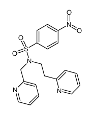 4-nitro-N-(2-(pyridin-2-yl)ethyl)-N-(pyridin-2-ylmethyl)benzenesulfonamide结构式