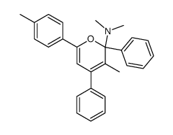 2-Dimethylamino-3-methyl-6-(4-methyl-phenyl)-2,4-diphenyl-2H-pyran Structure