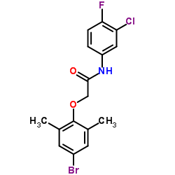 2-(4-Bromo-2,6-dimethylphenoxy)-N-(3-chloro-4-fluorophenyl)acetamide Structure