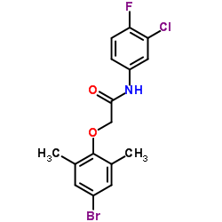 2-(4-Bromo-2,6-dimethylphenoxy)-N-(3-chloro-4-fluorophenyl)acetamide结构式