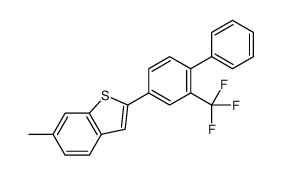 6-methyl-2-[4-phenyl-3-(trifluoromethyl)phenyl]-1-benzothiophene结构式