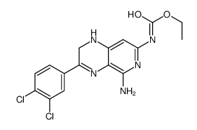 ethyl N-[5-amino-3-(3,4-dichlorophenyl)-1,2-dihydropyrido[3,4-b]pyrazin-7-yl]carbamate Structure