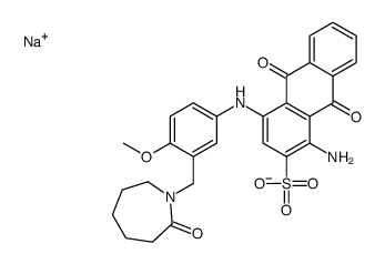 sodium 1-amino-4-[[3-[(hexahydro-2-oxo-1H-azepin-1-yl)methyl]-4-methoxyphenyl]amino]-9,10-dihydro-9,10-dioxoanthracene-2-sulphonate结构式