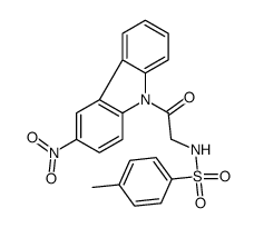 4-methyl-N-[2-(3-nitrocarbazol-9-yl)-2-oxoethyl]benzenesulfonamide结构式
