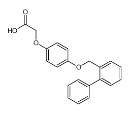 2-[4-[(2-phenylphenyl)methoxy]phenoxy]acetic acid Structure