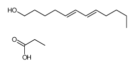 dodeca-5,7-dien-1-ol,propanoic acid结构式